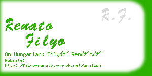 renato filyo business card